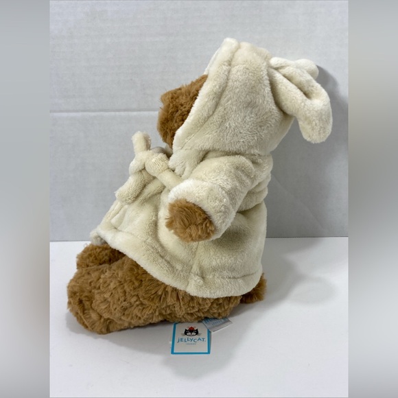 Jellycat London 11” BATHROBE BARTHOLOMEW BEAR PLUSH TOY NEW NWT Rare AUTHENTIC! - Picture 3 of 7